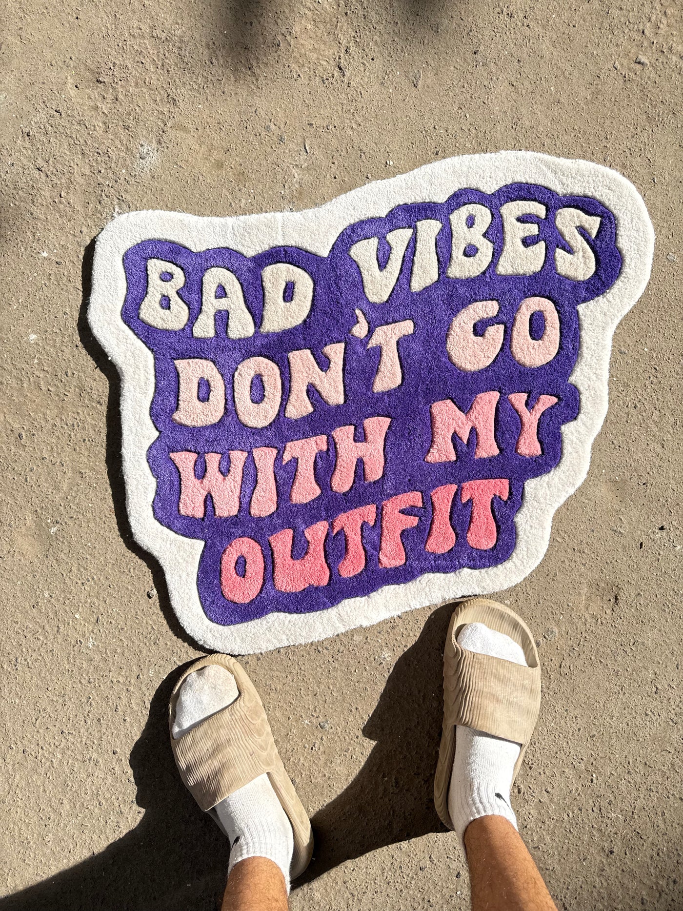 bad Vibes Dont Go with my Outfit Rug