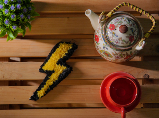 Tufted Thunder Bolt Coaster by The Clumsy Studio