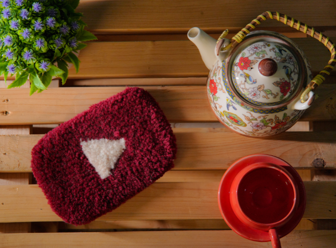 Tufted Blogger Coaster by The Clumsy Studio