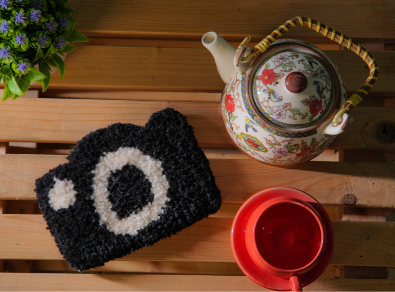Tufted Shutter Bug Coaster by The Clumsy Studio