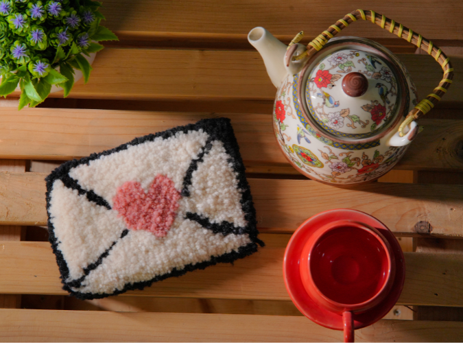 Tufted Letter Box Coaster by The Clumsy Studio