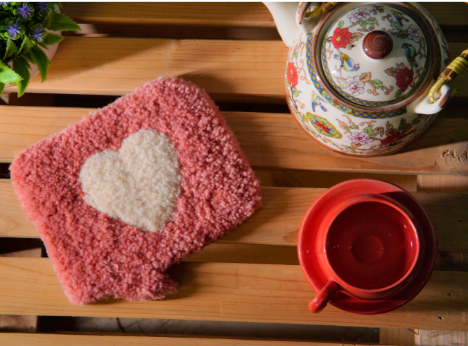 Tufted Instagram Coaster by The Clumsy Studio