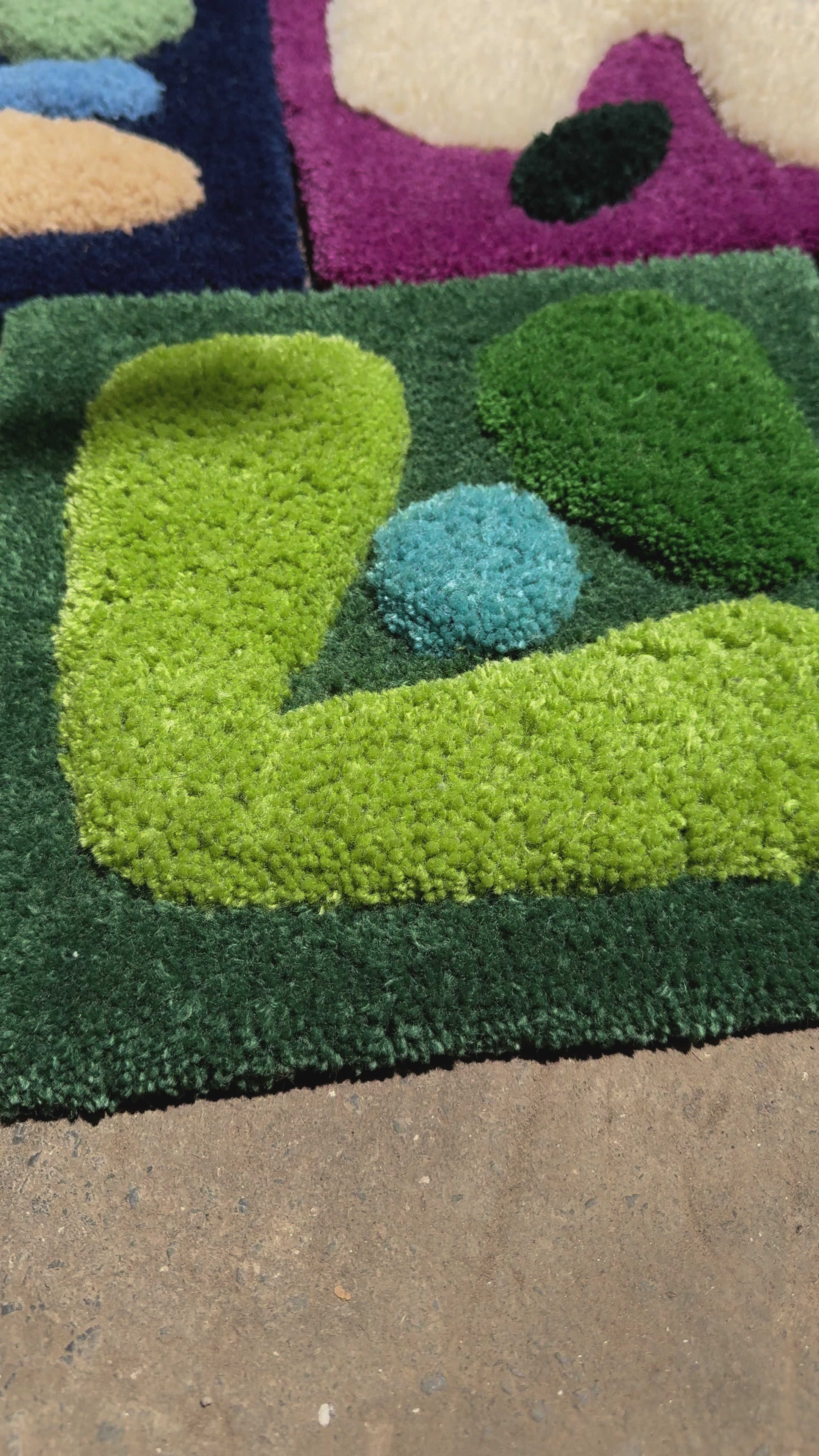 Set of Three Abstract Hand Tufted Rugs by The Clumsy Studio